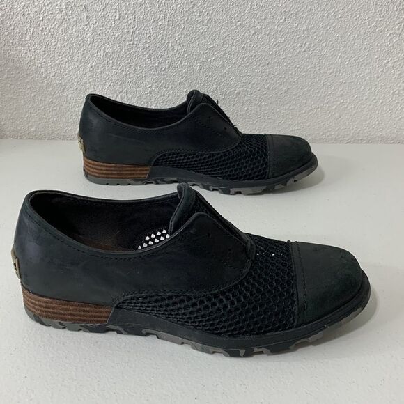 Sorel Major Oxford Black Mesh Sz 6.5 - Picture 3 of 8